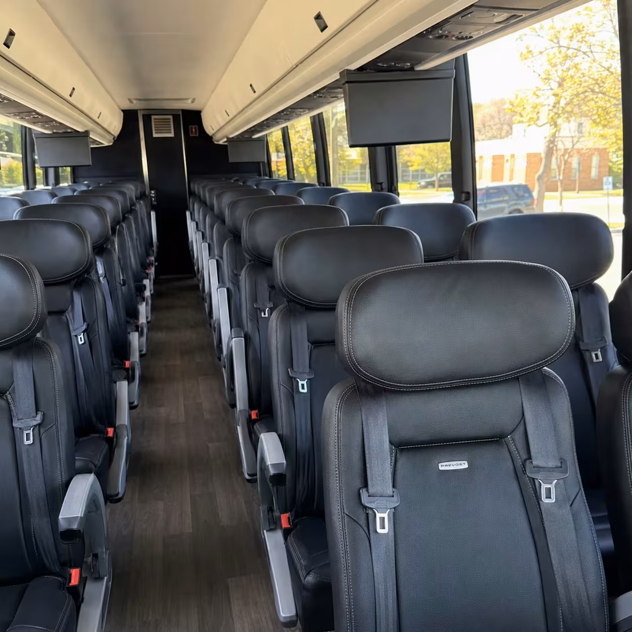 orange charter bus